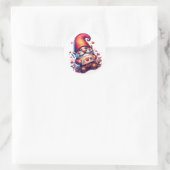 Sticker Rond Saint Valentin Gnome, (Sac)
