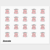 Sticker Rond Saint Valentin Gnome Swedish Tomte (Feuille)