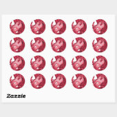 Sticker Rond Saint-Valentin-Masque (Feuille)