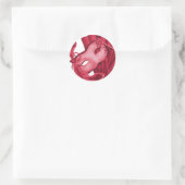 Sticker Rond Saint-Valentin-Masque (Sac)
