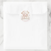 Sticker Rond Saint Valentin Ours Couple Initiales sur mesure (Sac)