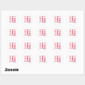 Sticker Rond Saint Valentin Petits Coeurs Sensibilisation au co (Feuille)