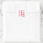 Sticker Rond Saint Valentin Petits Coeurs Sensibilisation au co (Sac)