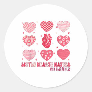 Sticker Rond Saint Valentin Petits Coeurs Sensibilisation au co