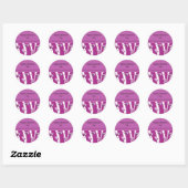 Sticker Rond Saint-Valentin Purple Heart (Feuille)