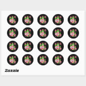 Sticker Rond Saint-Valentin quantique (Feuille)