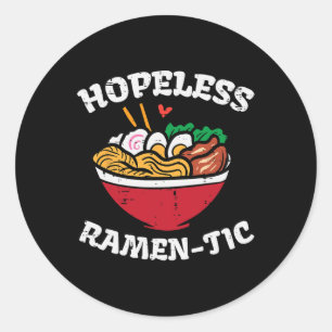 Sticker Rond Saint-Valentin Ramen Sans espoir Tats Japonais Ali