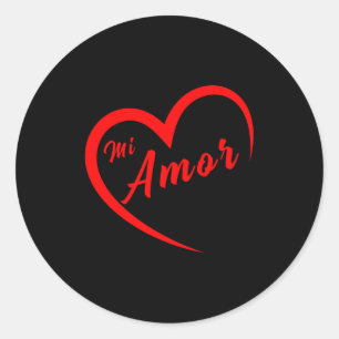 Sticker Rond Saint-Valentin Saint Valentin Dia Del Amor Mi Amor
