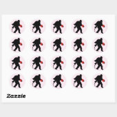 Sticker Rond Saint Valentin Sasquatch (Feuille)