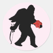 Sticker Rond Saint Valentin Sasquatch (Devant)