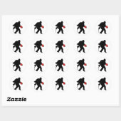Sticker Rond Saint Valentin Sasquatch (Feuille)