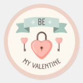 Sticker Rond Saint Valentin - Soyez ma Saint Valentin (Devant)