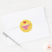 Sticker Rond Saint-Valentin Tea Party (Enveloppe)