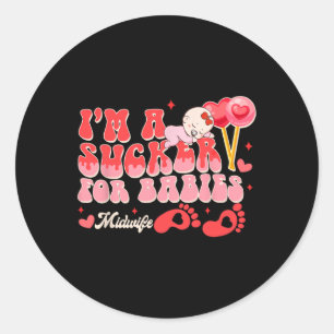 Sticker Rond Saint-Valentin Travailleur de naissance Je suis un