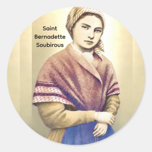 Sticker Rond Sainte Bernadette Soubirous (Devant)
