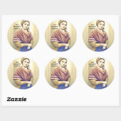 Sticker Rond Sainte Bernadette Soubirous (Feuille)