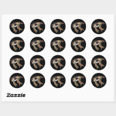 Sticker Rond Sainte Brigitte emportée par des anges (Feuille)