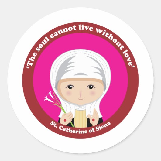 Sticker Rond Sainte-Catherine de Sienne (Devant)