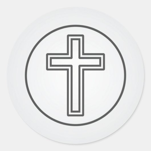 Sticker Rond Sainte Croix et prière (Devant)