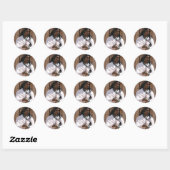 Sticker Rond Sainte Kateri Tekakwitha (Feuille)
