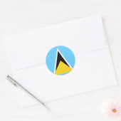 Sticker Rond Sainte-Lucie (Enveloppe)