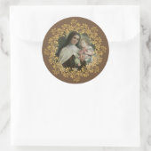Sticker Rond Sainte Thérèse de l'Enfant Jésus Petite Fleur (Sac)