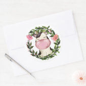 Sticker Rond Sainte vache ! (Enveloppe)