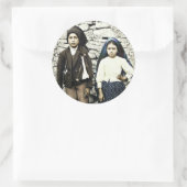 Sticker Rond Saints Francisco et Jacinta Marto Canonisation (Sac)