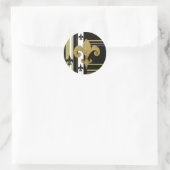 Sticker Rond Saints Noir et Or Fleur de lis (Sac)