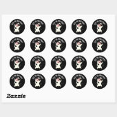 Sticker Rond Saisir Le Mooment Funny Cow Pun Dark BG (Feuille)