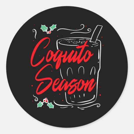 Sticker Rond Saison Coquito Latino Porto Rico (Devant)
