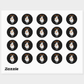 Sticker Rond Saison Cute Ghost Halloween Boujee Boo Jee (Feuille)