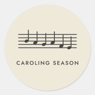Sticker Rond Saison de chants de Noël Chorale de Noël