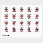 Sticker Rond Saison de fraises Cool Berry (Feuille)