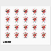Sticker Rond Saison de fraises Cool Berry (Feuille)