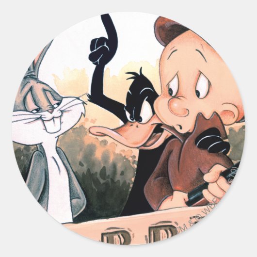 Sticker Rond SAISON DE lapin LOONEY TUNES™ (Devant)