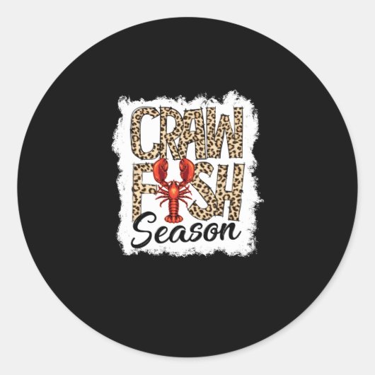 Sticker Rond Saison de l'écrevisse blanchie Ébullition de l'écr (Devant)