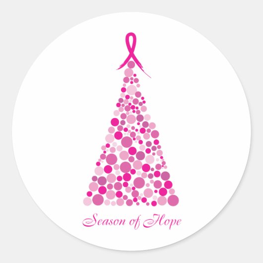 Sticker Rond Saison de l'espoir - Cancer du sein (Devant)