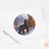 Sticker Rond Saison de Noël Cocker Spaniel (Enveloppe)