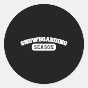 Sticker Rond Saison de snowboard Varsity Freestyle Sport d'hive