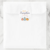 Sticker Rond Saison des citrouilles d'automne (Sac)