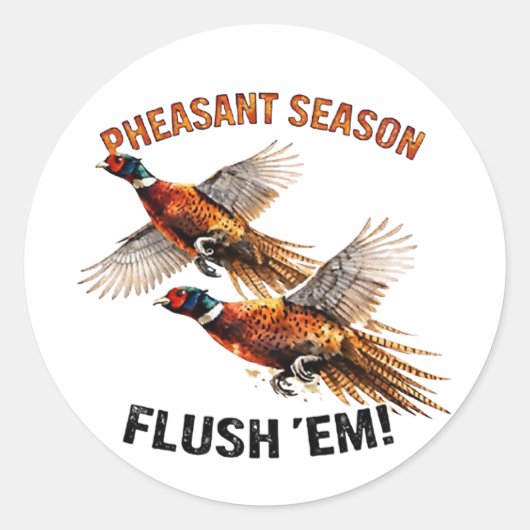 Sticker Rond Saison du faisan (Devant)