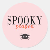 Sticker Rond Saison Éffrayante belle Araignée d'Halloween (Devant)