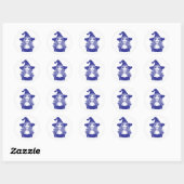 Sticker Rond Saison Éffrayante classique Halloween Witch (Feuille)