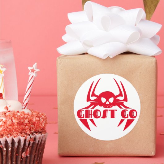 Sticker Rond Saison Éffrayante de Ghost Go (Fête)