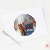 Sticker Rond Saison festive de Noël de Setter en Irlande (Enveloppe)