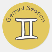 Saison Gemini Astrologie Signe Zodiaque Or Jaune