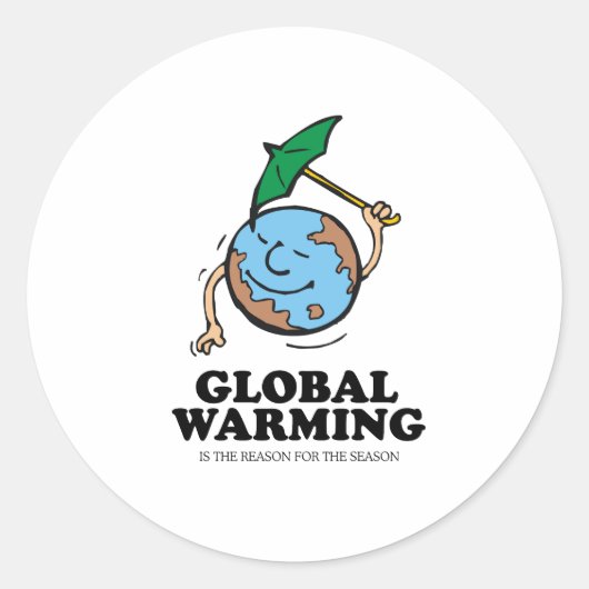 Sticker Rond saison réchauffement climatique (Devant)