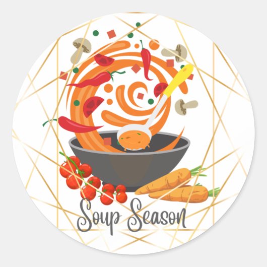 Sticker Rond Saison Soupe à nouveau (Devant)
