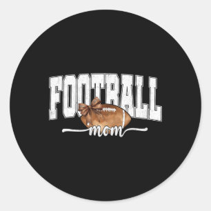 Sticker Rond Saison Touchdown Footb Améric Maman Jour de Match